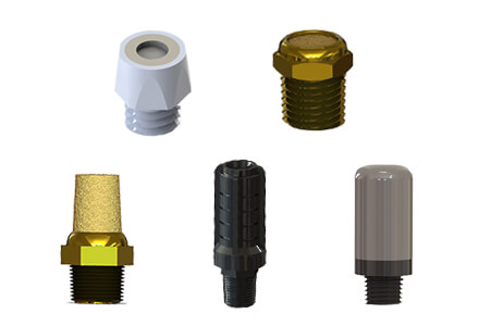 A sample selection of the types of mufflers and breathers carried by ISM.