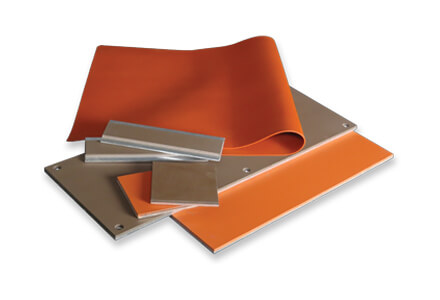 United Silicone heat seal silicone rubber metal bonded sheets.