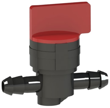 ITW 7423-03-9909 quarter turn, straight fuel shut-off valve with a nylon 6 body and handle.